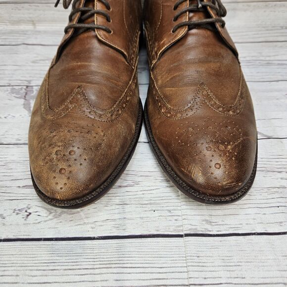 Cole Haan Men\'s Harrison Oxford Size 10.5 M Tan Brown Leather Wingtip Dress Shoe main image 7